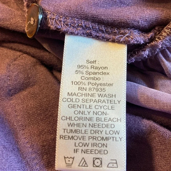 LOGO by Lori Goldstein button front knit cardigan with water colored sheer trim - Picture 8 of 8